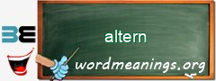 WordMeaning blackboard for altern